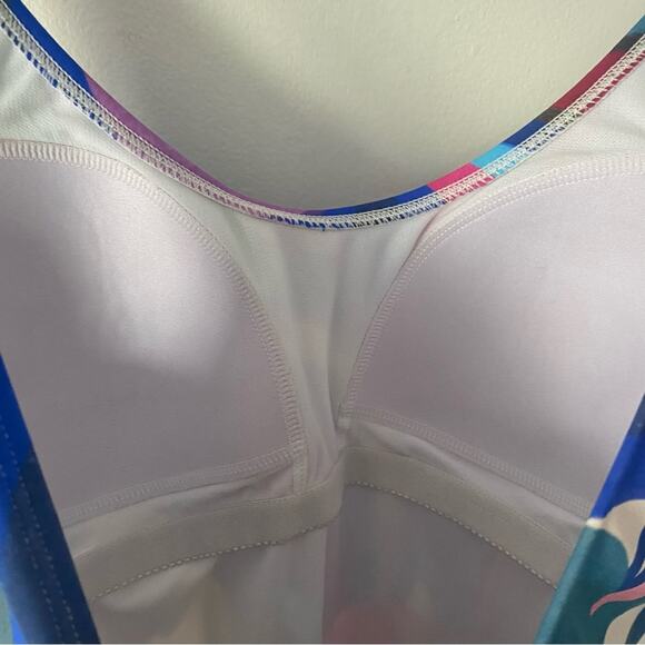 Boden Atrani Belted One Piece Swimsuits size 8 Blue Multicolor - Picture 8 of 9